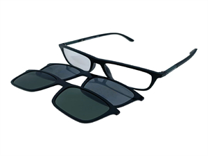 plastic TR optical frame with clip on 013